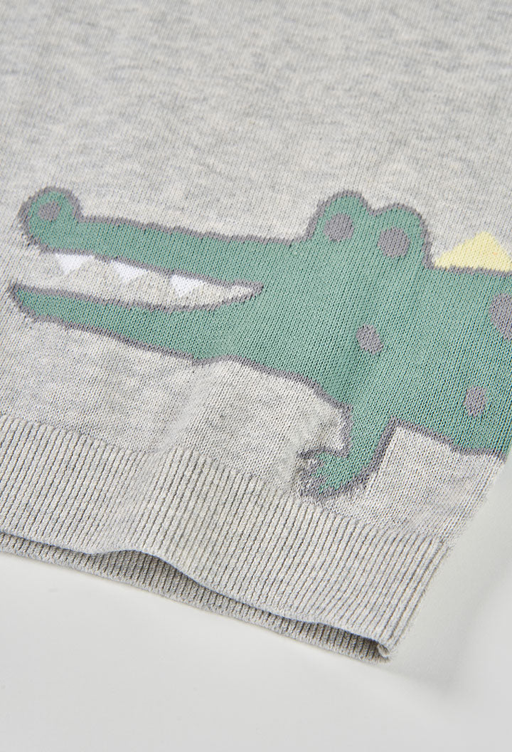 Boys Grey Pullover Top