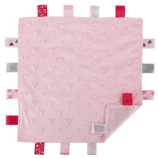 Pink Heart Comforter with Taggies