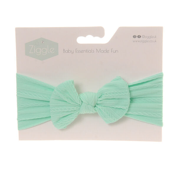 Mint Top Bow Turban Headband