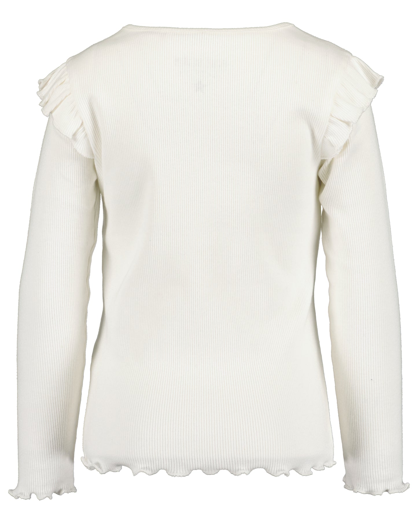 Girls White Ribbed Top