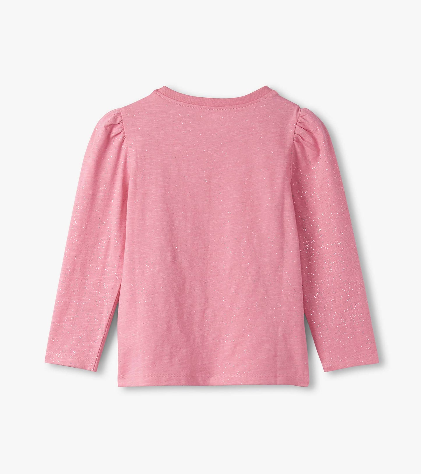 Pink Sparkle Puff Sleeve Top