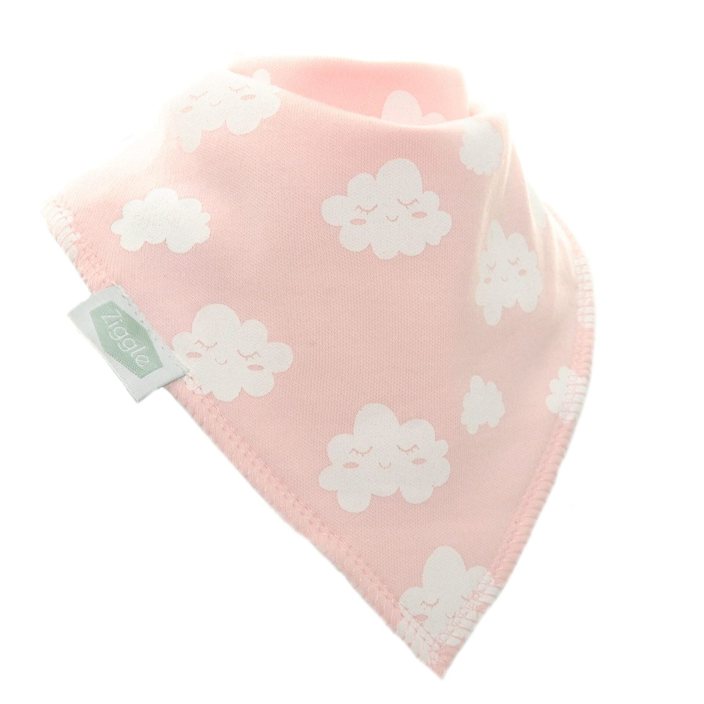 Pink Winking Clouds Bib
