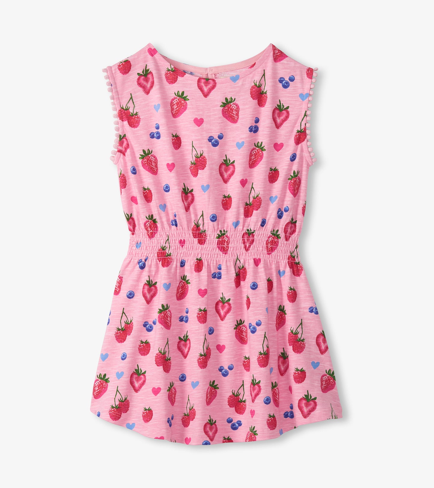 Summer berries smocked waist dress