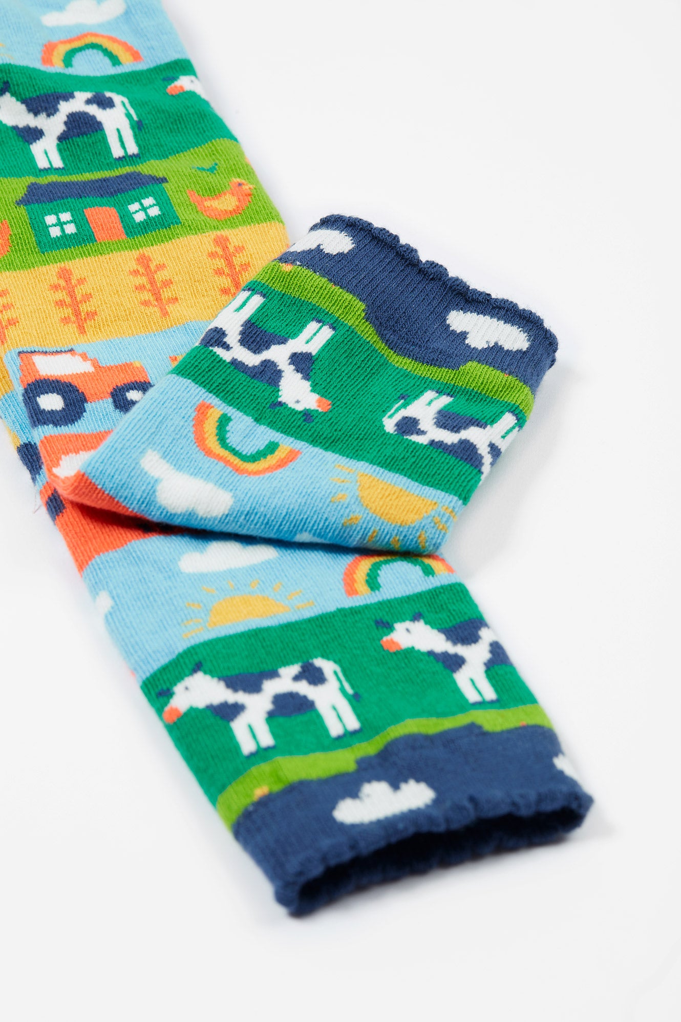 Farm Fair Isle/Tractor Little Knitted Leggings