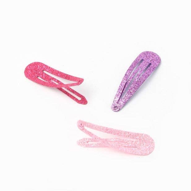 6 Glitter Hair Clips