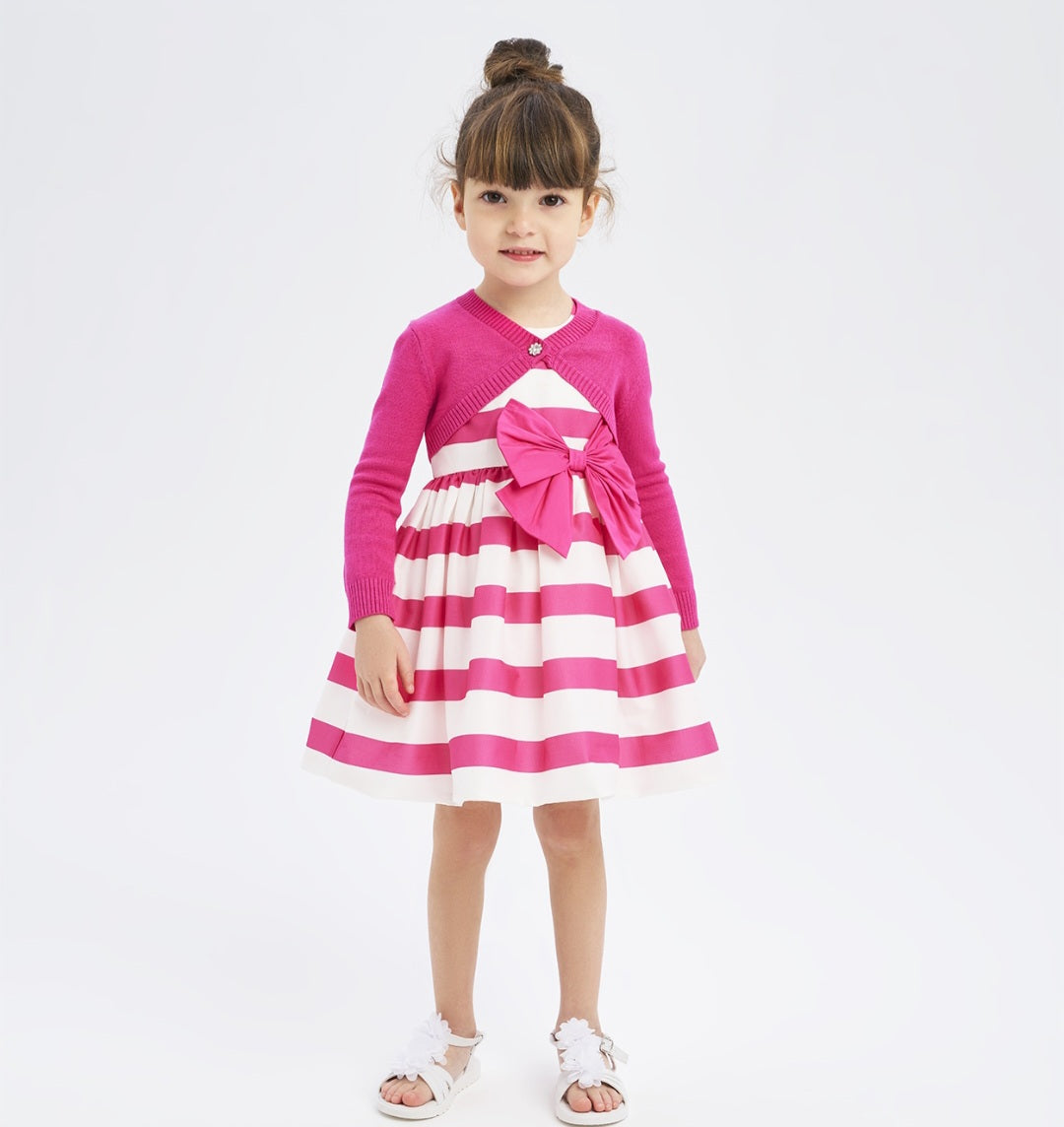 Cream and Pink Dress