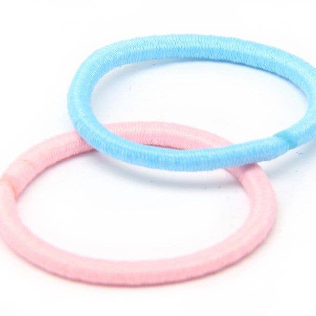 Mini Elastics - Pastels - Card Of 20 - 2mm Thick