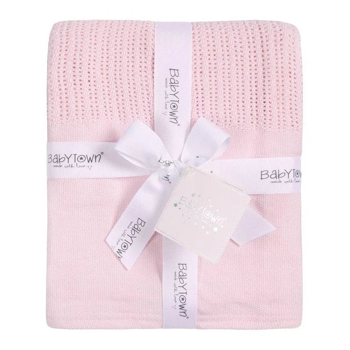 Heavy Knit Cellular Panel Blanket