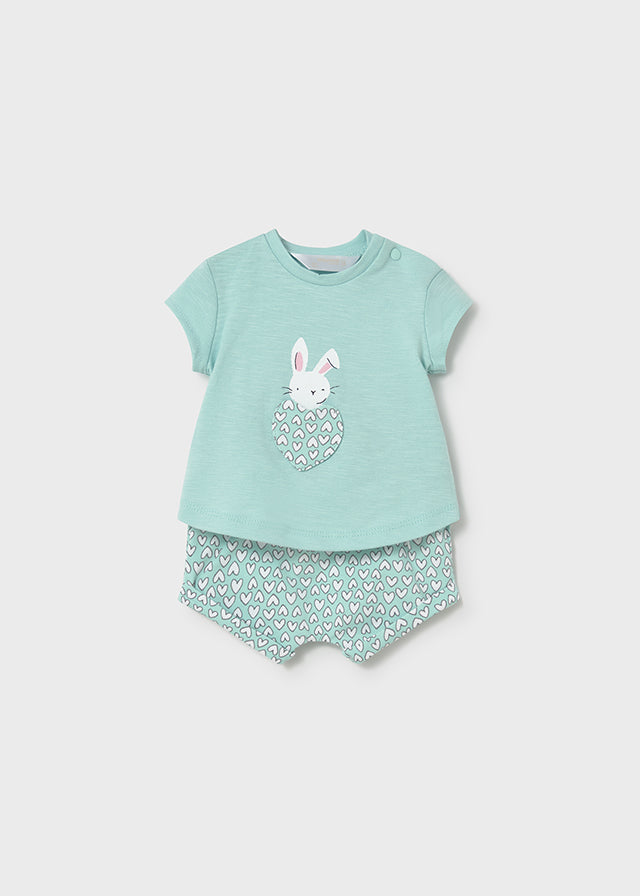 Double Set Shorts & T-Shirt Piece Set