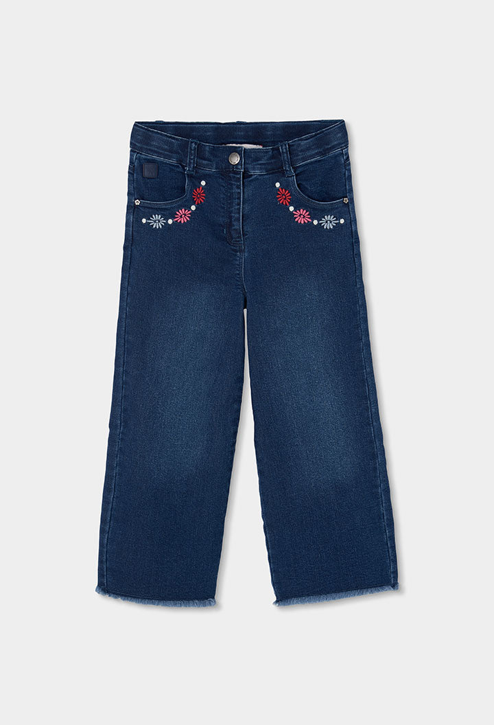 Girls Floral Jeans