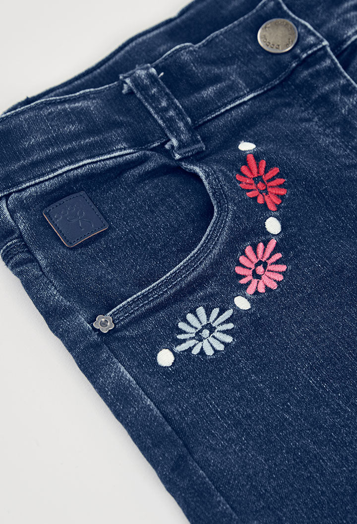 Girls Floral Jeans