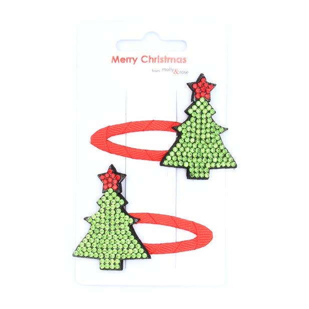 Clipstrip of 12 Assorted Christmas Diamante Sleepies