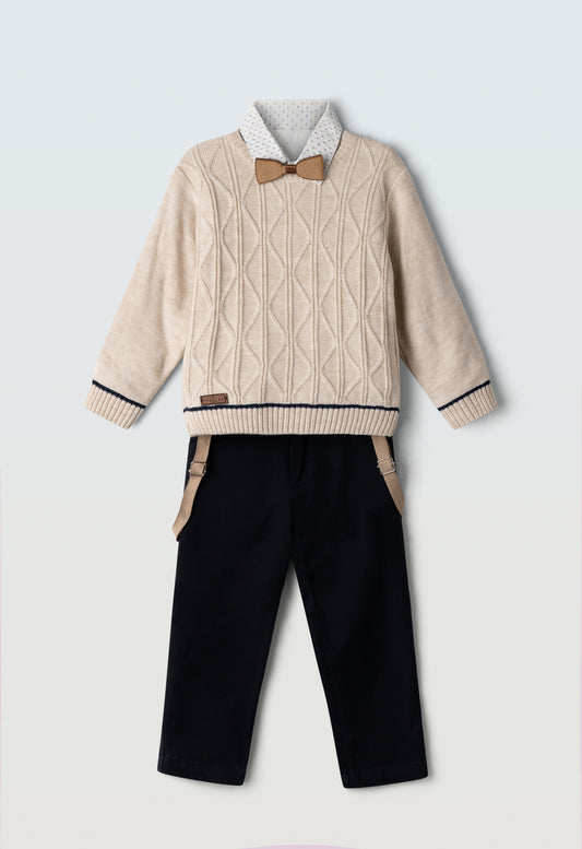 Boys Beige 3 piece Set