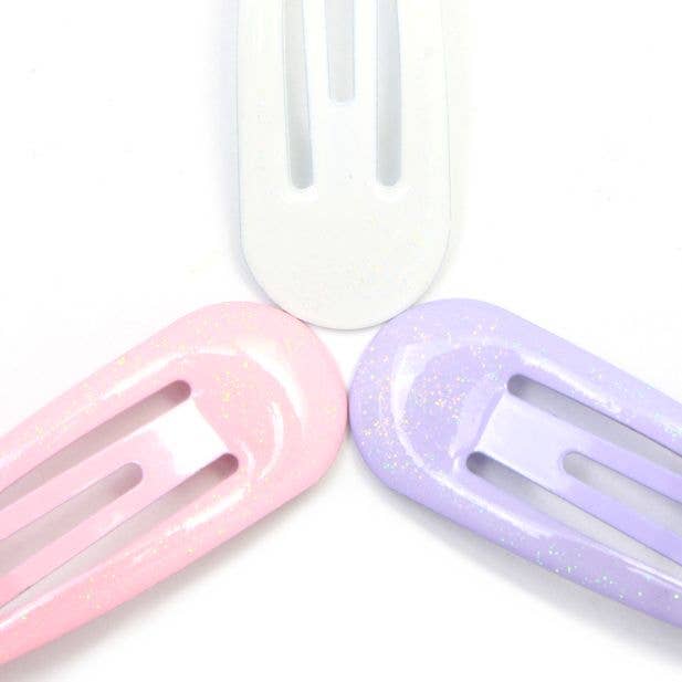 Card Of 6 Pastel Glitter Epoxy Sleepies 5cm