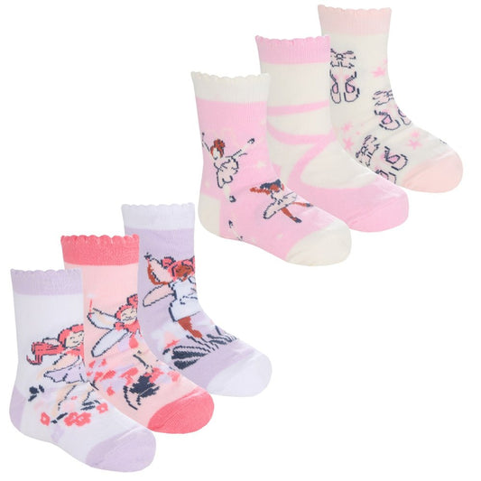 Baby Girls 3 Pack Design Socks