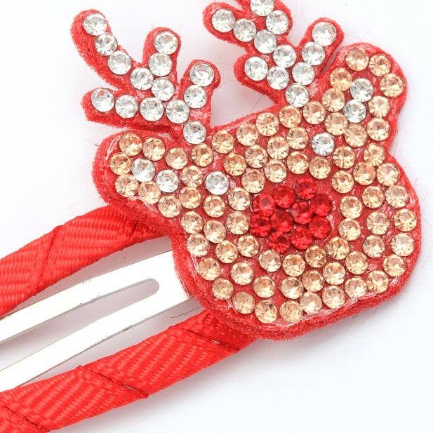 Clipstrip of 12 Assorted Christmas Diamante Sleepies
