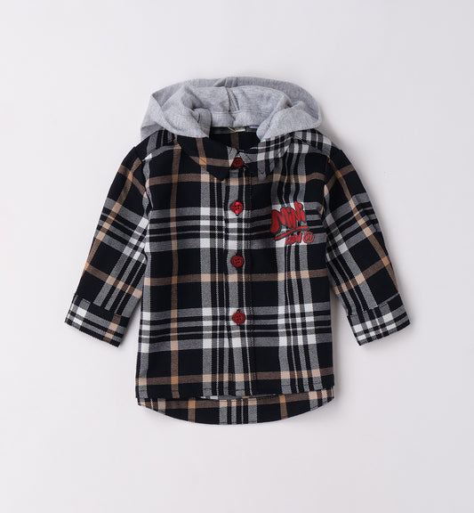 Hooded Checked Shirt
