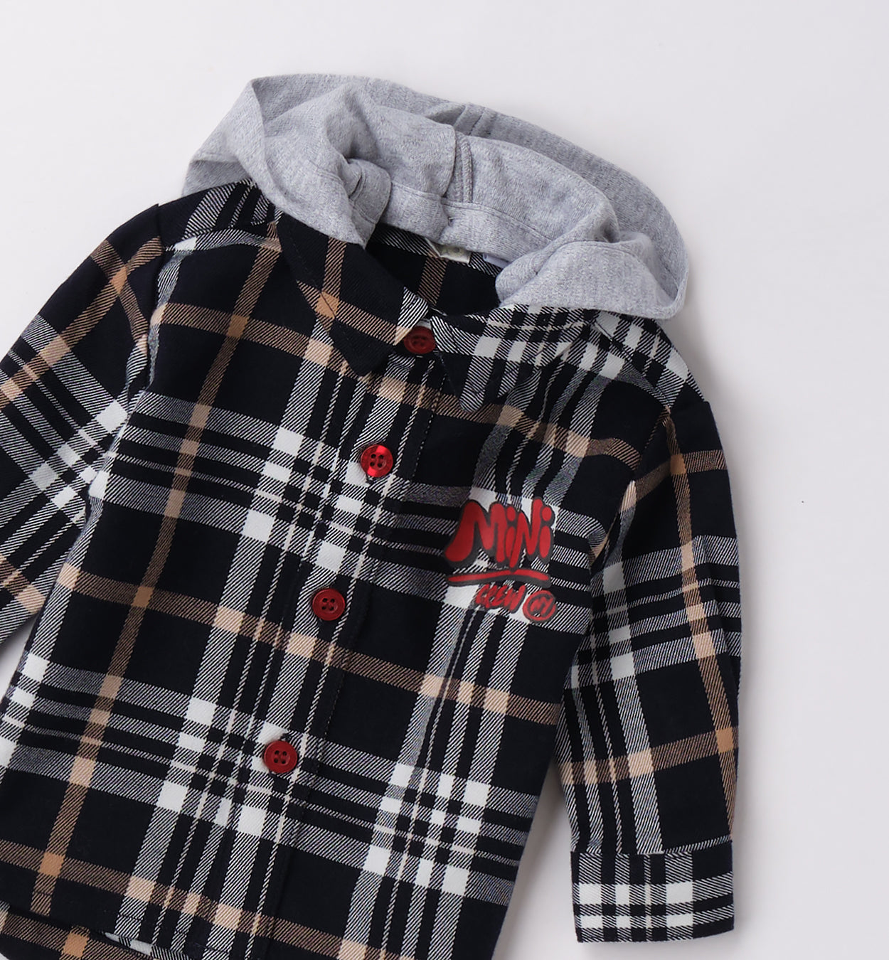 Hooded Checked Shirt