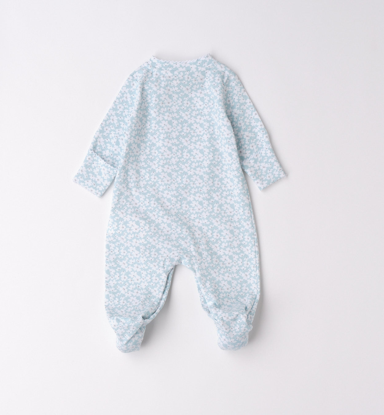 Girls Blue Floral Babygrow