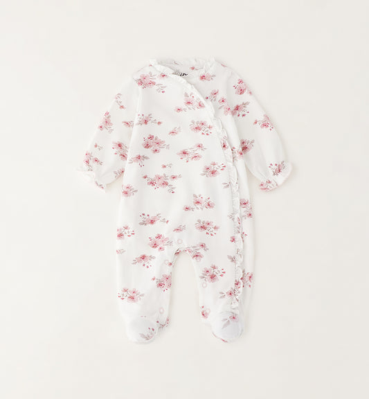 Girls Floral Babygrow