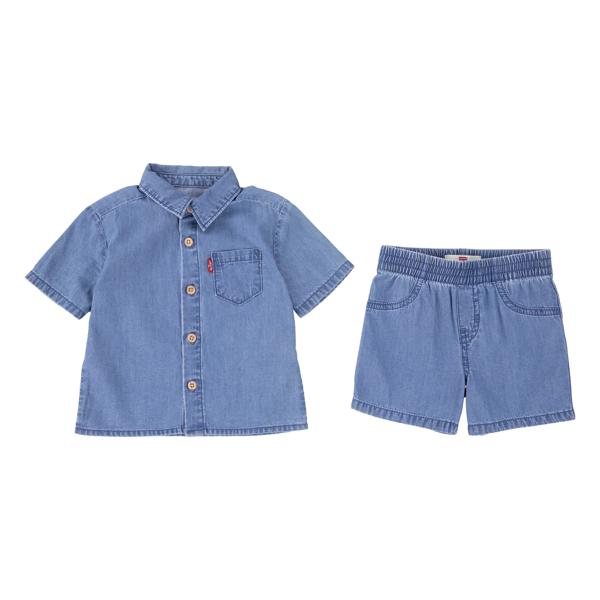 Baby Boys Levis Denim Shirt and Shorts