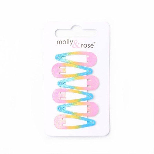 Card of 6 Rainbow Glitter Sleepies - 3cm