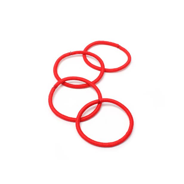 Red Clips, elastic band and gingham aliceband set
