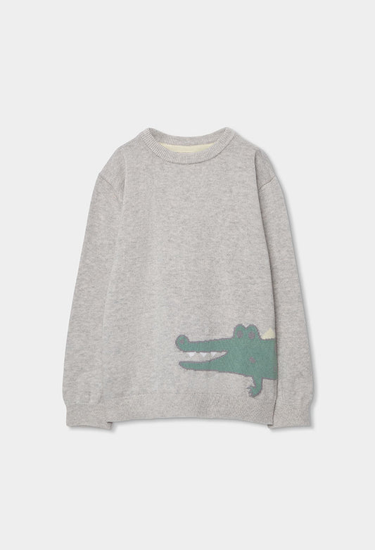 Boys Grey Pullover Top