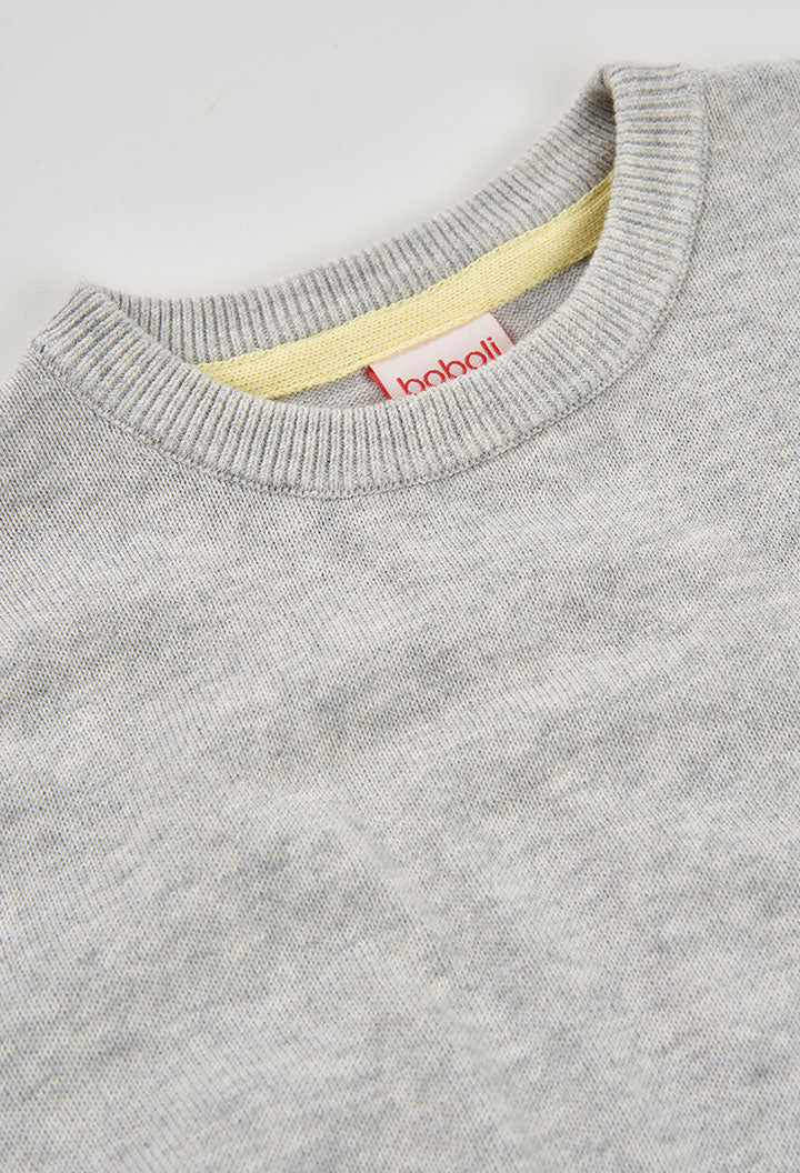 Boys Grey Pullover Top