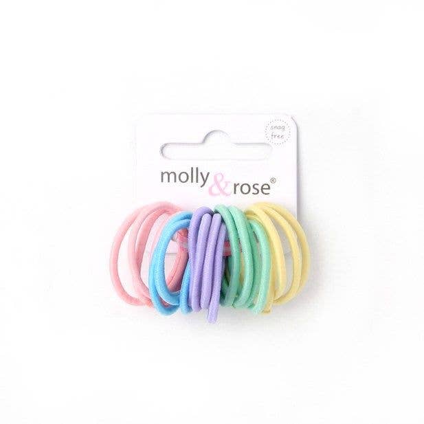 Mini Elastics - Pastels - Card Of 20 - 2mm Thick