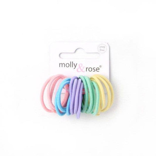 Mini Elastics - Pastels - Card Of 20 - 2mm Thick