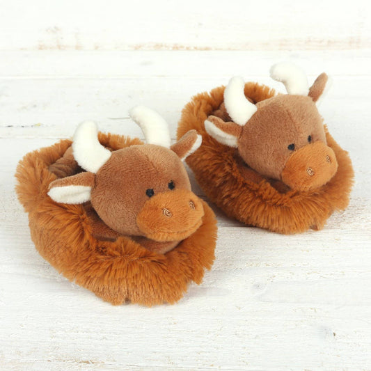 Highland Cow Baby Slippers