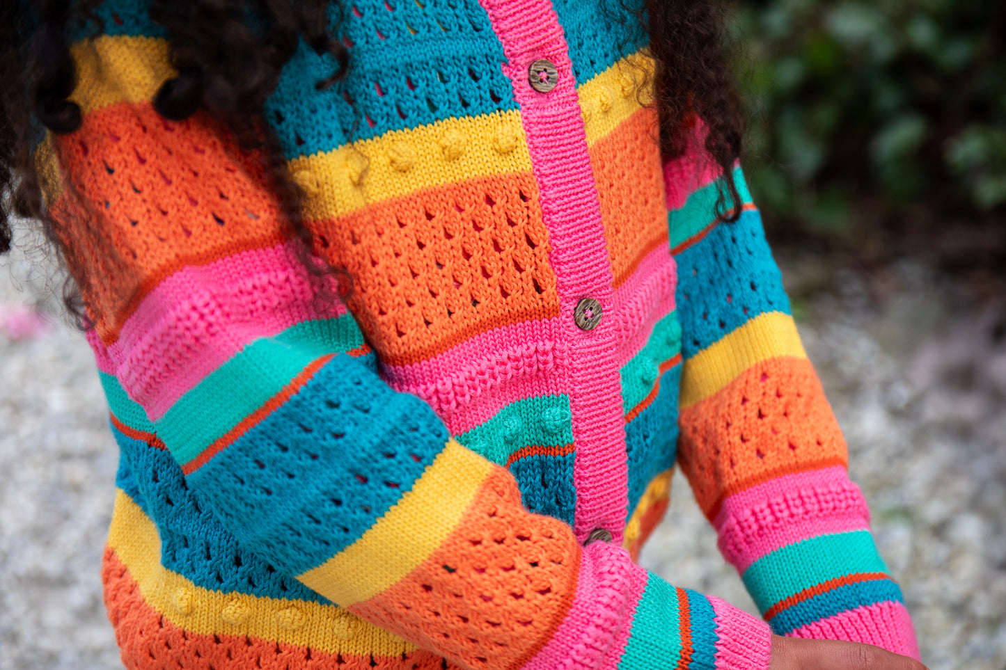 Girls Rainbow Cardigan