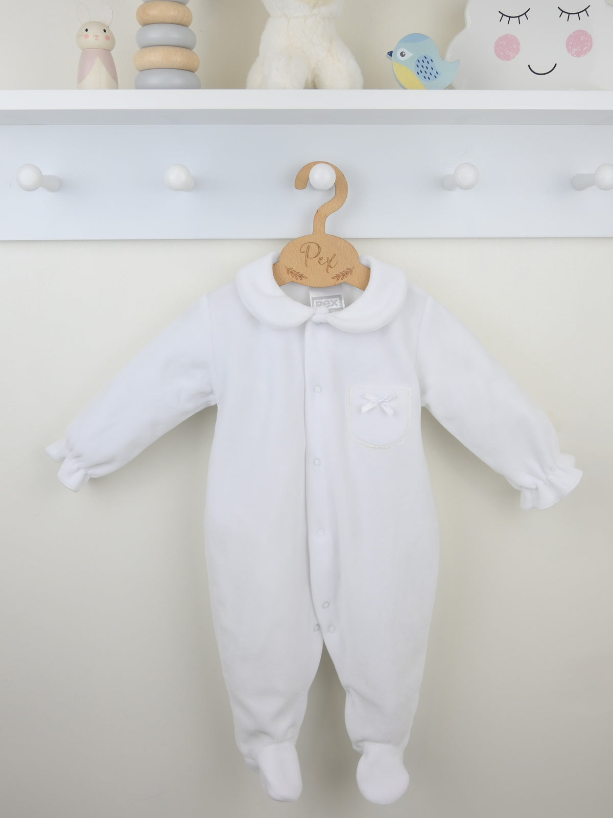 Belle White Sleepsuit