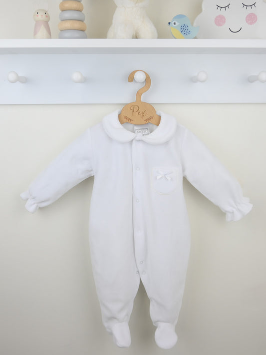 Belle White Sleepsuit