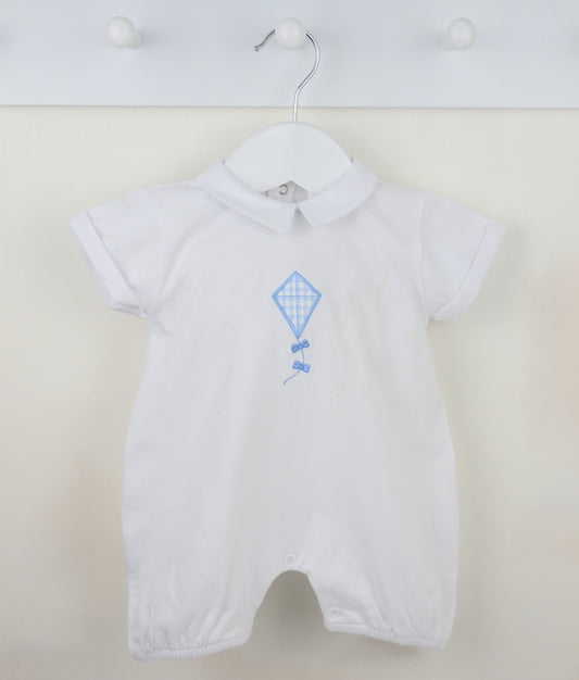 Kite Romper White/Blue
