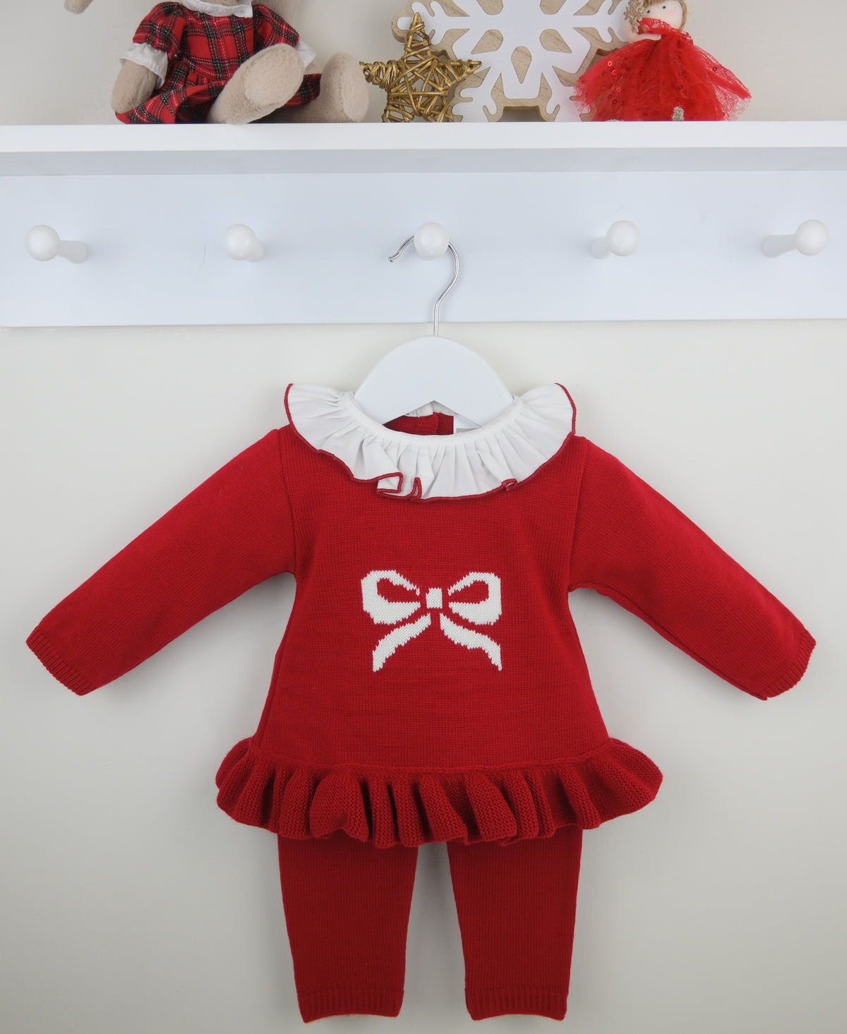 Red Bow trouser Suit