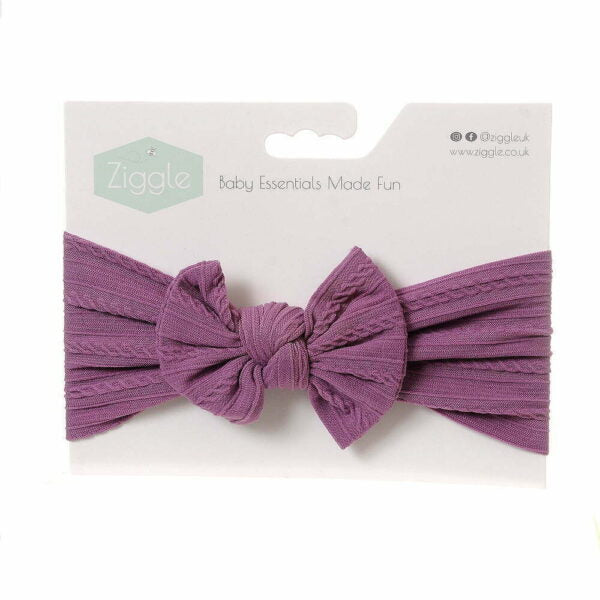 Lilac Top Bow Turban Headband