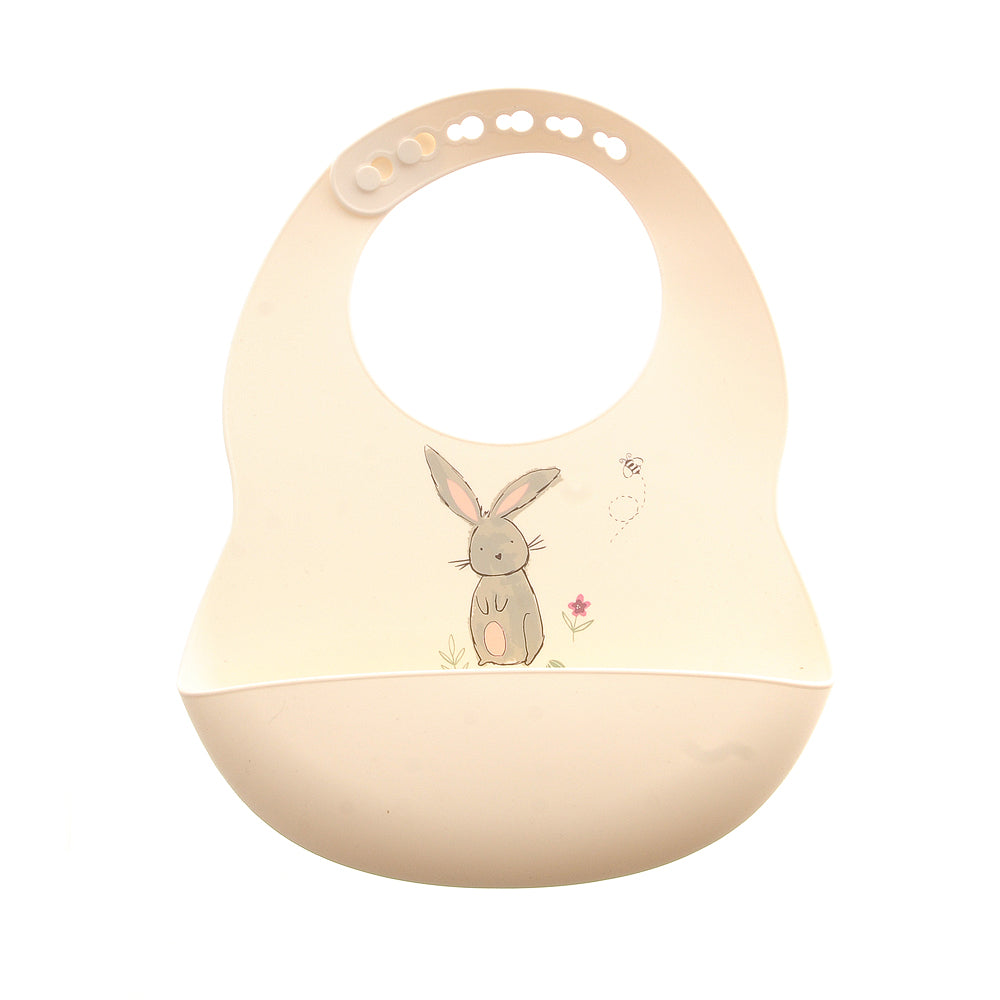 Catch It Silicone Bib Bunnies Cream
