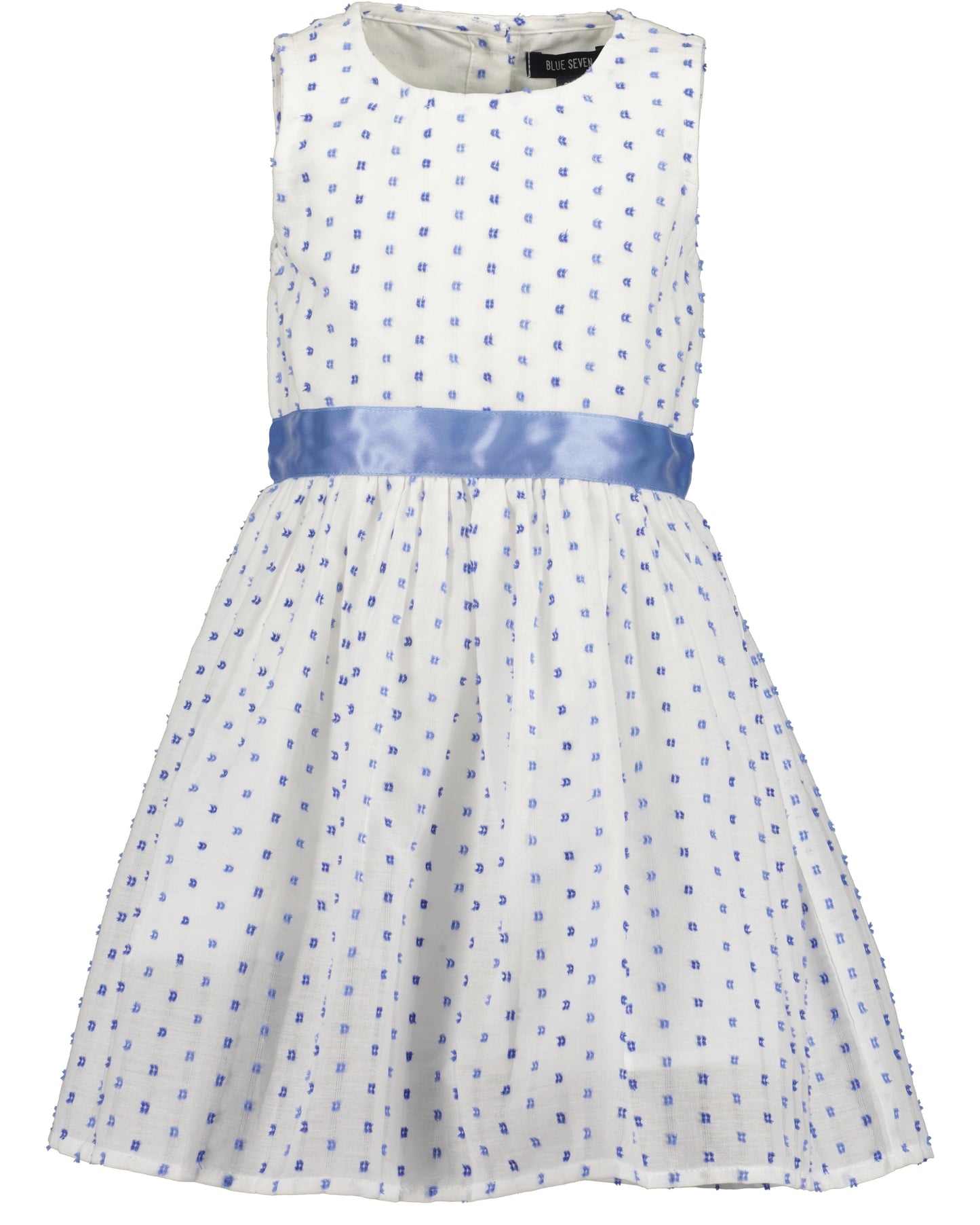 Girls White & Blue Dress