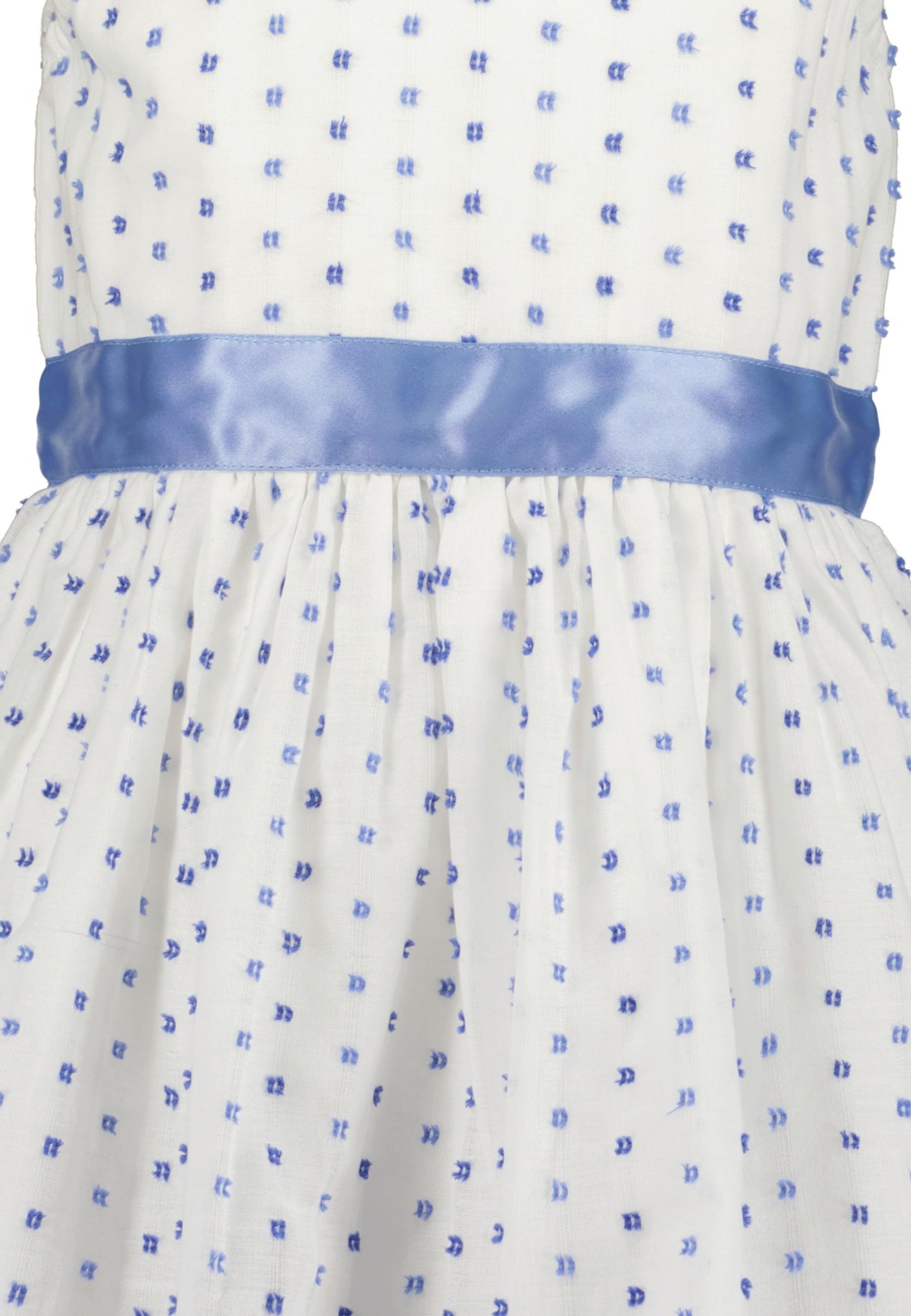 Girls White & Blue Dress