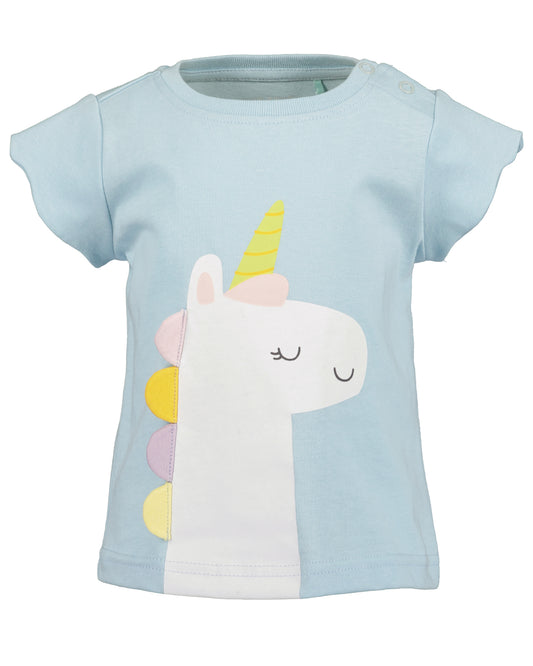 Baby Girl Unicorn Blue T-Shirt