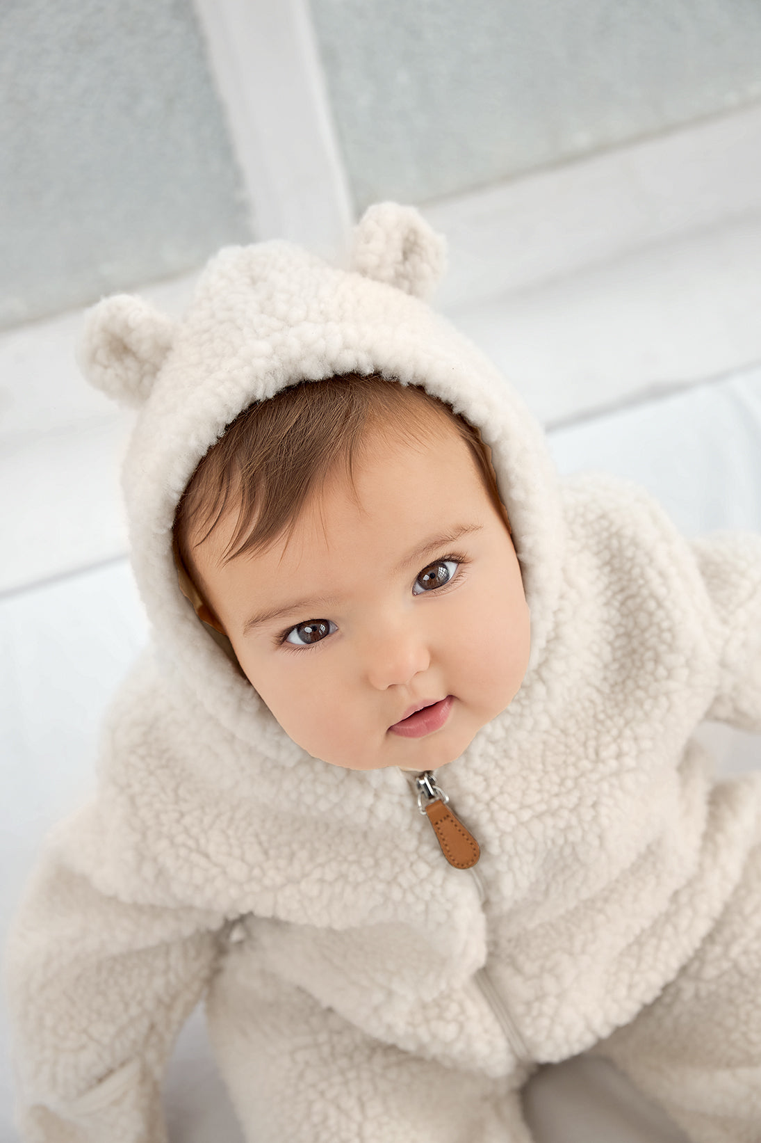 Baby outdoor fleece overall