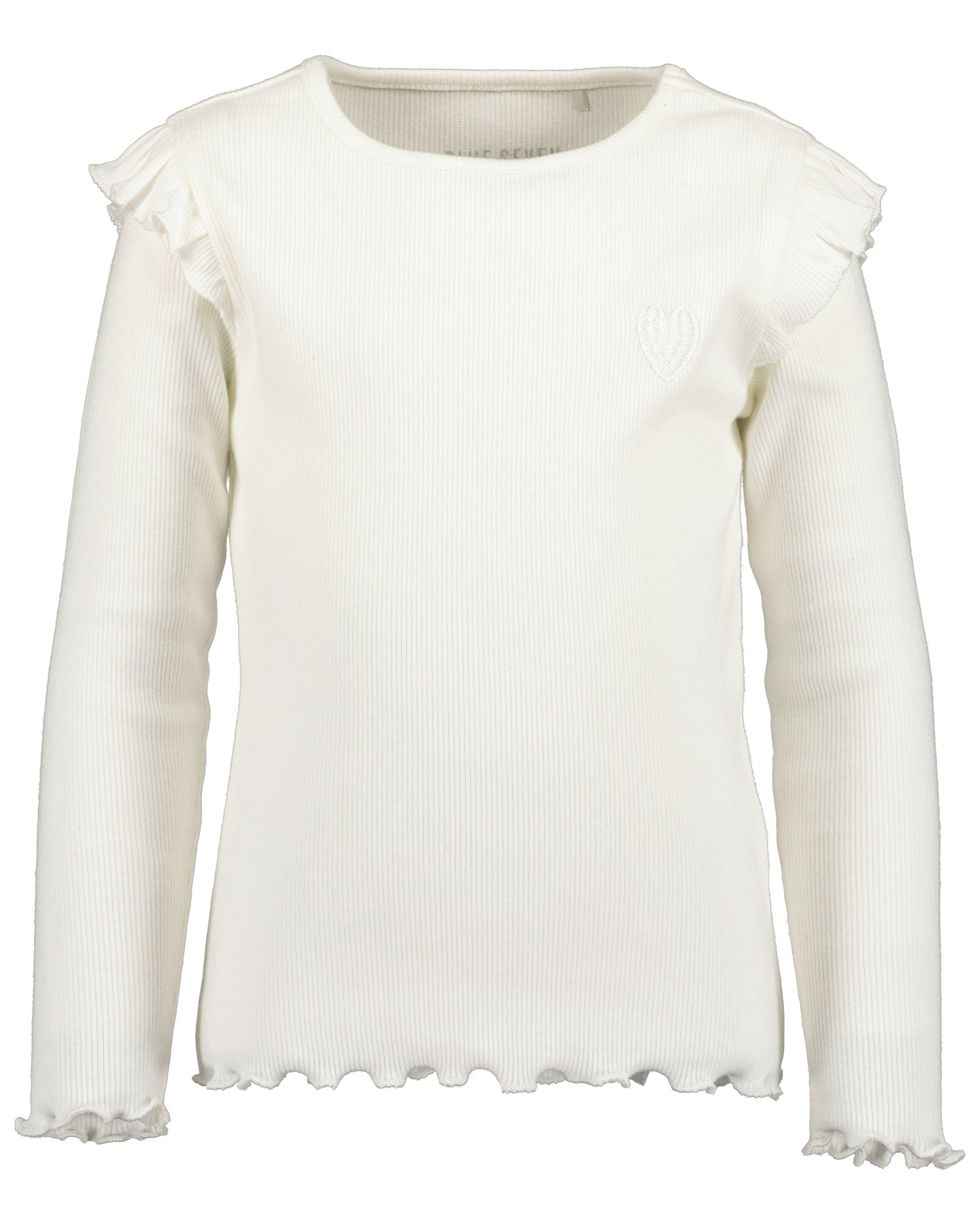 Girls White Ribbed Top