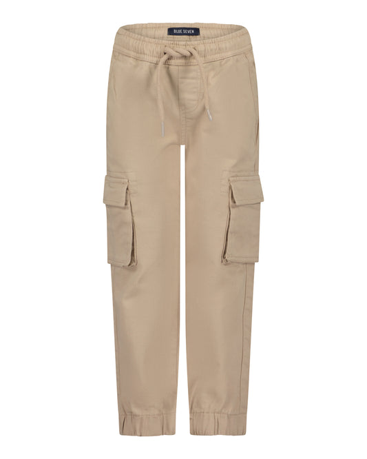 Boys Beige Cargo Pants