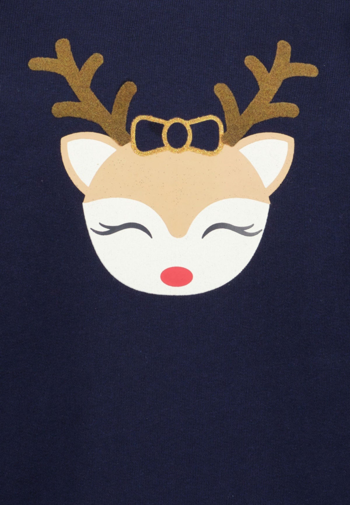 Girls Navy Christmas Jumper