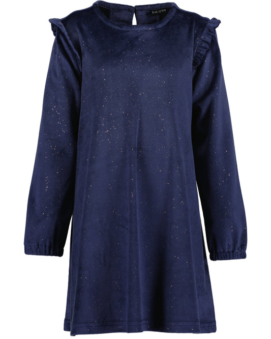 Girls Navy Sparkle Dress