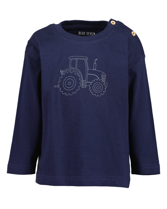 Baby Boys Navy Tractor Top
