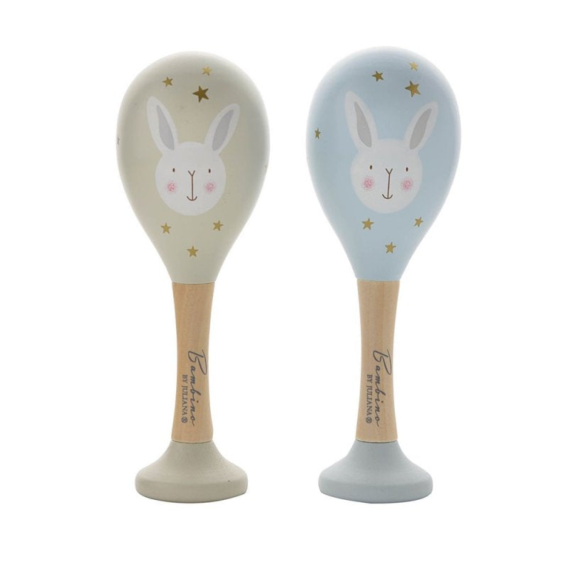 Bambino Wooden Maracas Rabbit set of 2