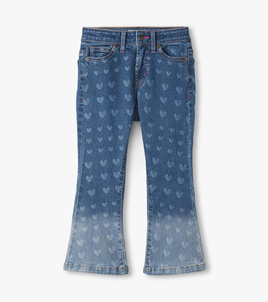 Heart Flared Denim Jeans
